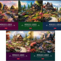 Тетрадь А5  96л кл. Hatber "Дивный сад" мат.лам., тисн., бел.100%