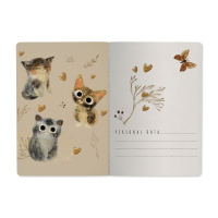 Записная книжка А5  40л. картон, сшивка "Котики приносят счастье" кл.