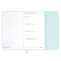 Еженедельник дат. 2026г 95*155мм 64л., кожзам., тв.пер. "Бьянчини мятный" тисн.фольгой, ляссе