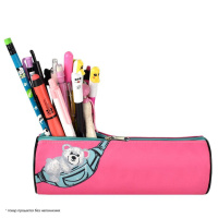 Пенал-тубус (210*70*70) молния, микрофибра "Мишка на сумке"
