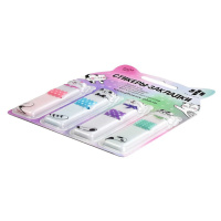 Закладки с липким краем (12*45мм)  4 цв, по 20л. "Коты" пластиковые, Z-сложение