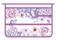 Папка д/труда А4 (325*230*100) 1отд. молния сверху, пластик "Бабочки и цветочки"