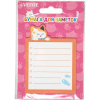 Бумага с липким краем  20л, фигурная Multicolored Cats,  ассорти