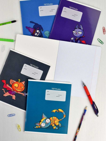 Тетрадь А5 18л кл. Феникс+ "Чудо звери" выб.УФ-лак, белизна 100%