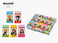 Ластик MAZARI "Anime" прямоуг., 5 диз.