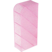 Подставка наст. "Shadow Shiny" 20*9*5,3см , 2 варианта расположения на столе , розовая с блестками