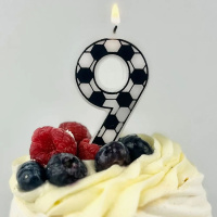 Свеча-цифра "9" Футболист, 5см