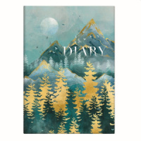 Ежедневник недат А5 7БЦ,  80л. "Diary. В горах" выб.УФ-лак, софт-тач, лин.