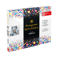 Мозаика алмазная по номерам на холсте 40*50см "Кот в снегу" с подрамником