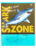 Тетрадь А5 24л кл. Проф-Пресс "Территория акул" 5 диз.в спайке