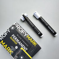 Маркер перманентный 2,0мм  пулевидный белый "ProfyMark"