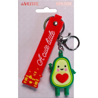 Брелок "deVENTE. Avocado" 4*6см с петлей и карабином, резиновый*