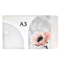 Конверт на кнопке  с рисунком 2 отд. А4 Мак, 230*320мм, внутри папки-уголки