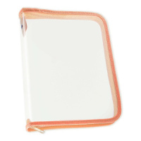 Папка д/тетрад. А5 (230*180*25) 1отд. молния вокруг, пластик "Офис б/цв Персиковая"