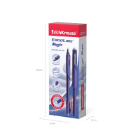 Ручка гелевая стираемая Erich Krause "ErgoLine Magic " синяя, 0,5мм