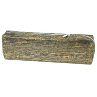 Пенал-косметичка (190*40*40) молния, ПВХ, "Металлик" черный/золото