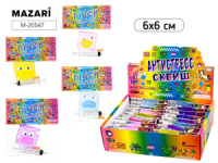 Антистресс-мялка "Сквиш квадрат" 6*6см, 4диз., с шприцем