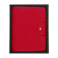 Ежедневник недат. А5 136л., мягк.пер., гребень, иск.кожа "Torino. Красный" кнопка