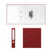 Регистратор А4 50мм, Standart, бордовый