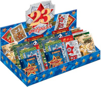 Набор мини-открыток "23 февраля" 140шт/уп