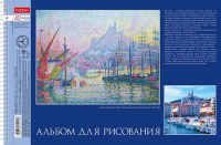 Альбом А4 40л гребень "Живопись и мир" пл. 100 гр/м, перфорация, 4диз.в блоке*