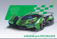 Альбом А4 12л скоба "Автоспорт"  пл. 100 г/м*