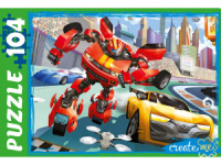 Пазлы  104 элементов  340*240мм.   "Мир трансформеров"