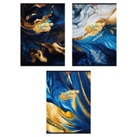 Тетрадь А4  96л кл. скоба Полиграф-Принт "Golden Blue" УФ лак, белизна 100%