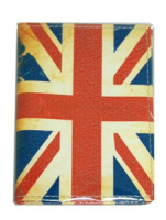 Обложка для автодокументов из к/з, сменный блок, БРИТАНСКИЙ ФЛАГ