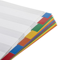 Разделители для тетрадей на кольцах А4 10л. картон Hatber "Цветовой"