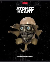 Тетрадь А5 48л кл. Hatber "Atomic Heart" выб.лак., 5диз.в спайке, белизна 100%