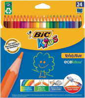 Карандаши цвет. 24цв "BIC Evolution Eco" пластиковые
