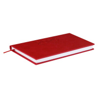 Еженедельник дат. 2026г 85*145мм 64л., кожзам., тв.пер. "Лозанж красный" блинт.тисн, ляссе