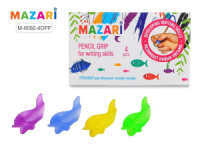 Тренажер-рыбка для постановки письма 4шт (резин.насадка на ручку или карандаш)