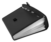 Портфель 13 отд. с ручкой и замком с окантовкой, чёрная