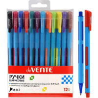 Набор ручек шар. deVENTE. Trio Soft 12 цв., 0,7мм, трехгранные