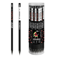 Карандаш ч/гр "Герои с характером" трехгранный, с ластиком, НВ