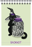 Блокнот А6  40л гребень "Ведьмочки" кл., выб.твин -лак