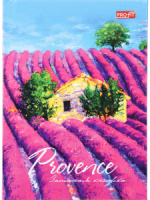 Блокнот А7 7БЦ  48л "Лавандовое поле - 2" кл., глянц.лам.