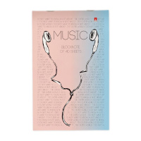 Блокнот А5  40л скоба "Soundmania" клетка, 4 дизайна