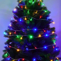 Гирлянда электрическая 10м 80LED светодиодная, 8 режимов, 220В, мультицвет