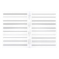 Тетрадь для нот А4 32л., вертик., гребень "Кот в наушниках" мат.лам.