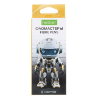 Фломастеры   6цв "Hatber. Робо" вентилир.колпачок