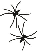 Декоративная паутина 100гр, 2 паука, белая