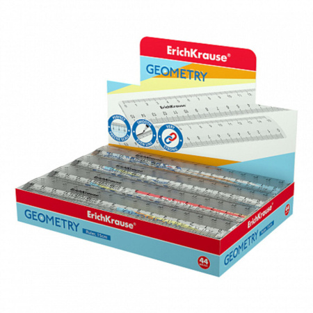 Линейка 15 см прозрачная  "Clear "