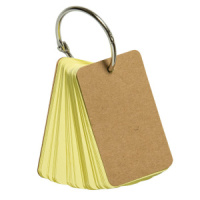 Карточки д/записи иностр. слов 70*40мм 90 листов., кольцо, 4 цвета