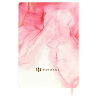 Записная книжка учителя А5 240стр. кож.зам., мягк.пер. "Розовый мрамор" тисн.фольг., ляссе