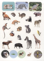 Альбом наклеек А5 8 стр., "100 наклеек. Мир животных"