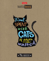 Тетрадь А5  96л кл. Hatber "Леттеринг" крафт