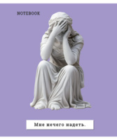 Тетрадь А5 48л кл. ПЗБМ "Ой, девочки" софт-тач, 5диз.в блоке, бел.100%